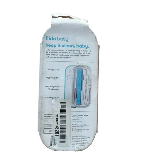 New Frida Baby NoseFrida Case + Refills Brush 2 Mouthpieces 9 Hygiene Filters - Picture 2 of 2
